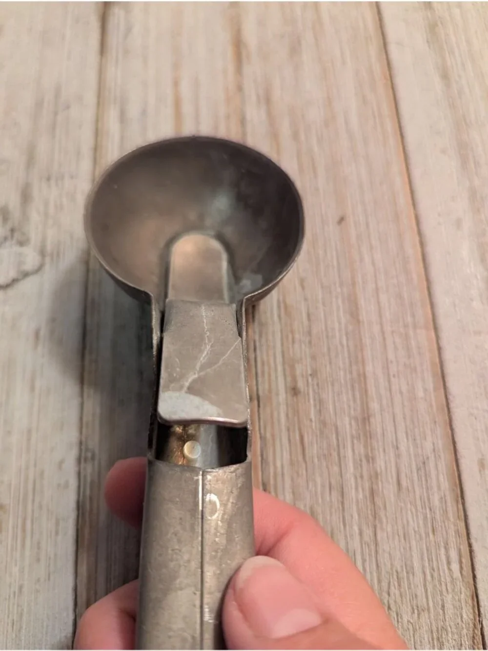 Vintage Silver Colored Ice Cream Scoop Aluminum 7